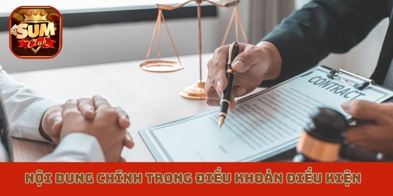 Nội dung chính trong Điều khoản điều kiện Sumclub